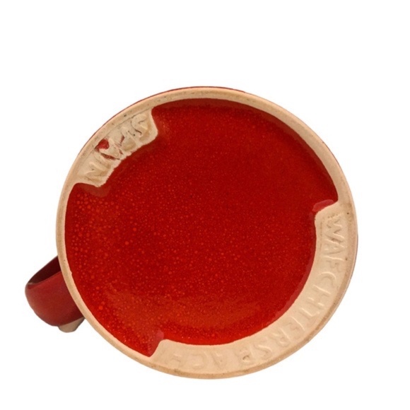 Waechtersbach Christmas Holiday Solid Red Ceramic Pottery Coffee Mug - Picture 3 of 4